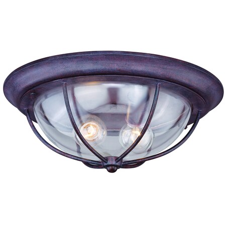 Vaxcel Dockside 15in Outdoor Flushmount Patina T0220